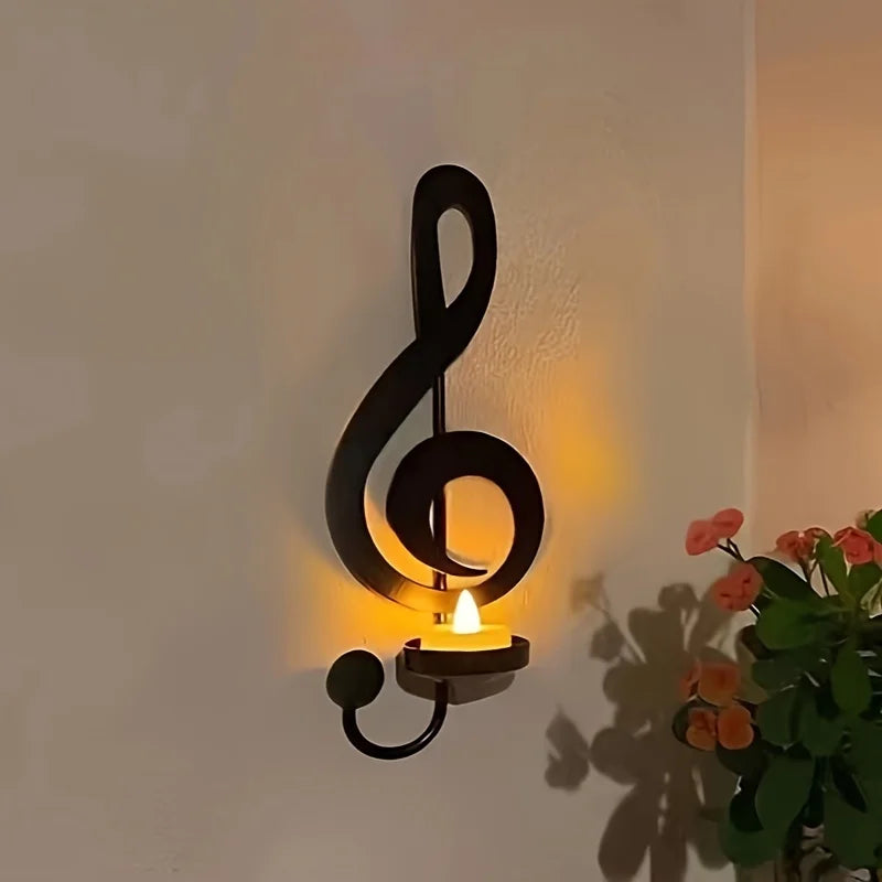 kerzenhalter schwarz wand