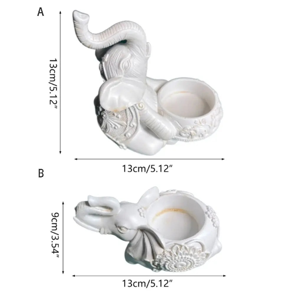 Bougeoir éléphant céramique